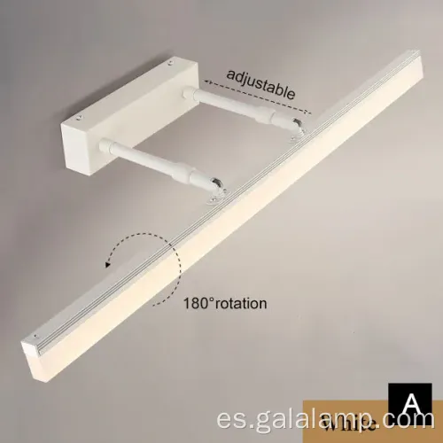 Luz de espejo LED extensible impermeable para una fácil instalación